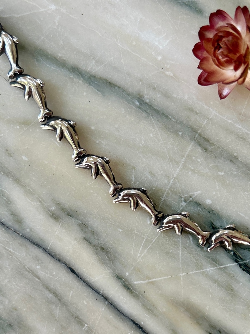 Vintage Italian Silver Dolphin Bracelet